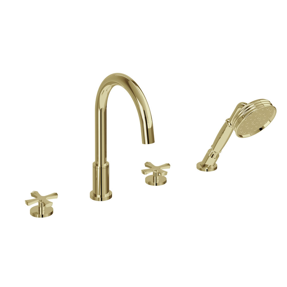 Riviera 4 Hole Bath Set in Gold